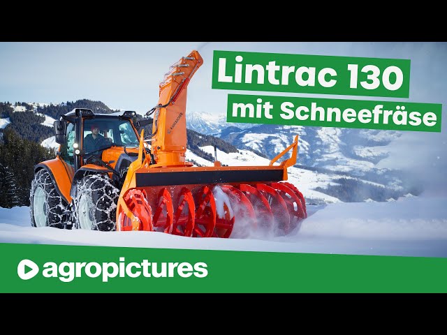 Lindner Lintrac 130 mit Kahlbacher Schneefräse KFS 850 | Traktortechnik im Winterdienst