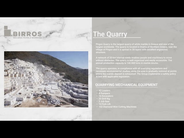 Documentary Video Of Birros Hellenic Marble Quarries SA - Drama, Greece
