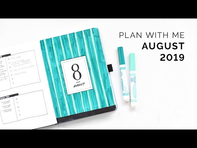 bullet journal plan with me 💚 august 2019