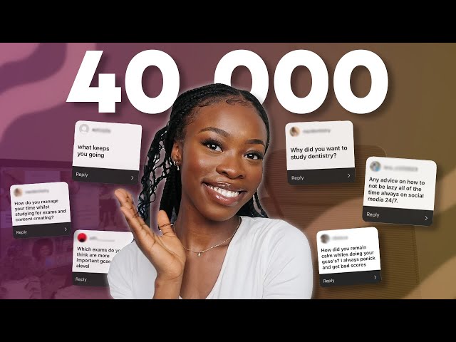 40,000 SUBS Q&A | GCSEs/A Levels, Studying & YouTube |  Smile with Sola