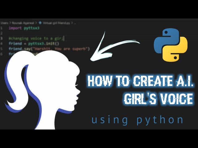 How to create Girl voice AI using 6 lines of python | Python project 7 tutorial video | Hackerxguy