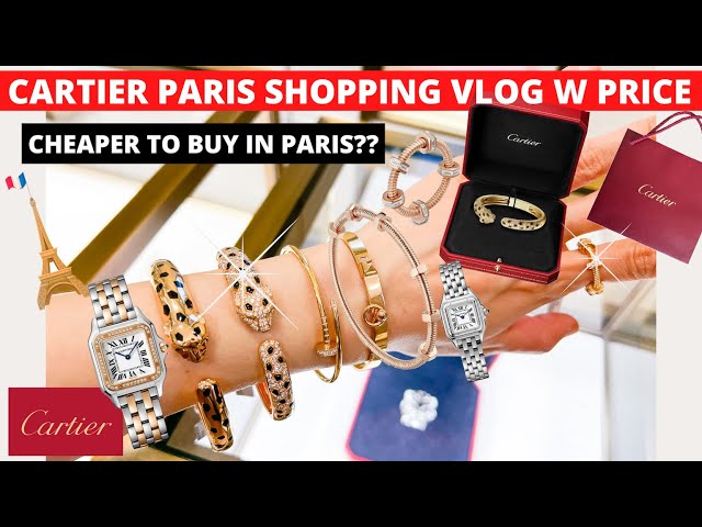CARTIER SHOPPING VLOG WITH PRICE | Cartier Paris shopping | Panthere bracelet, ecrou bracelet etc