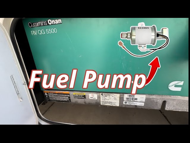 RV Cummins Onan 5500 Generator Gas Fuel Pump Replacement |  Generator Wouldn't Stay On & Sputtering!