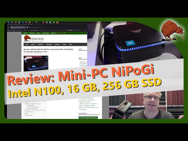 Review: NiPoGi Mini PC AK1Plus mit Intel N100, 16 GB RAM, 512 GB SSD, Windows 11 Pro