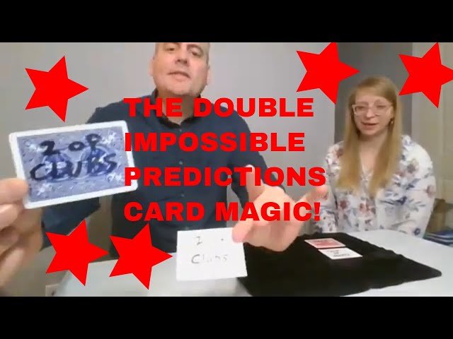 Card Trick - The Double Impossible Predictions- Live Performance!