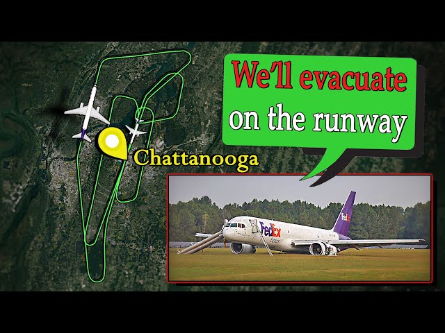 EMERGENCY GEAR-UP LANDING | FedEx B757 at Chattanooga