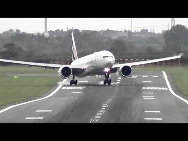 Plane Almost Misses The Runway