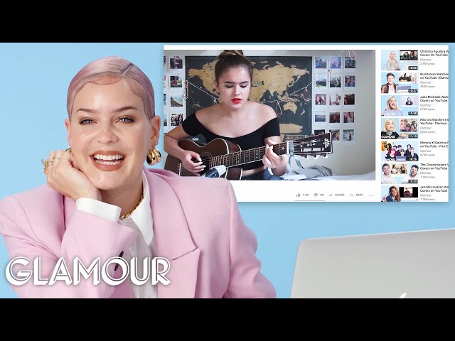 Anne-Marie Watches Fan Covers on Youtube (2002, FRIENDS) | Glamour