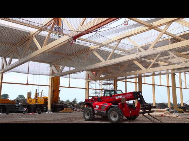 LIGNA Holzstrukturen: Neubau Hangar 8, Flughafen Augsburg