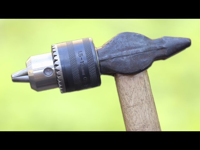 Awesome idea with Old Hammer and a Drill Chuck!