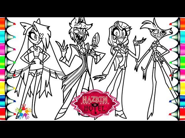 Hazbin Hotel Coloring Pages / How To Color Hazbin Hotel Characters / NCS Music