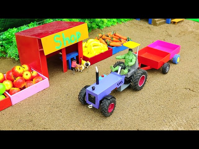 Tractor has an accident with the a thorns road | mini train video