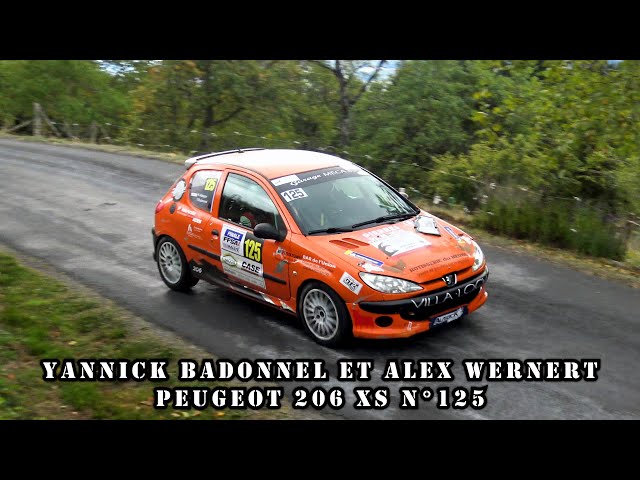 Finale coupe France des Rallyes 2023 à Ambert Peugeot 206 XS N°125 Yannick BADONNEL et Alex WERNERT