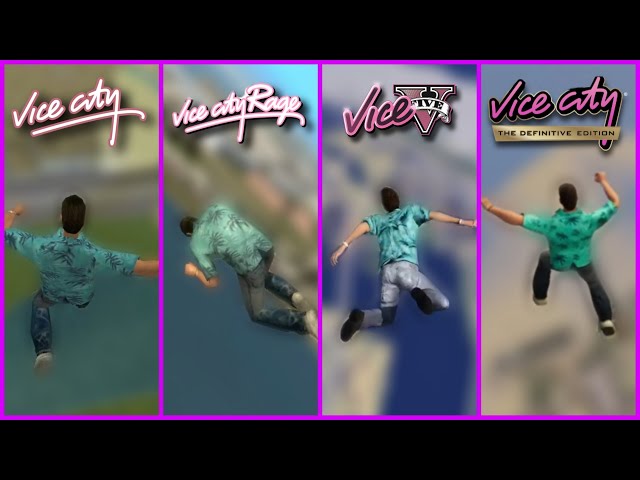 Falling from Sky to Water in All versions of Vice city(including fan made mods)