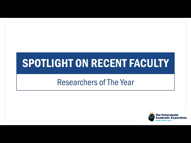 Spotlight on Recent Faculty: Researchers of the Year