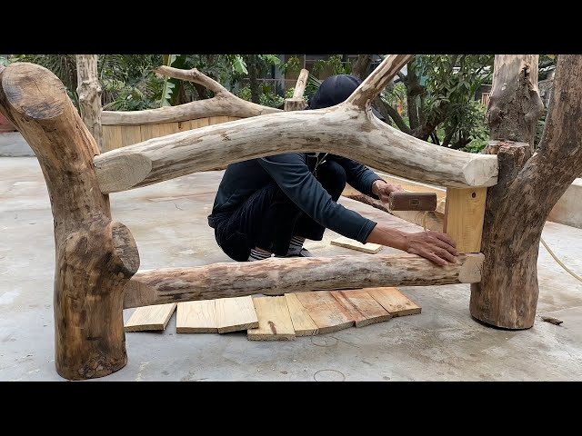 Creative Woodworking With Dried Stems // Build A Sturdy & Easily Removable Bed With Simple Joint