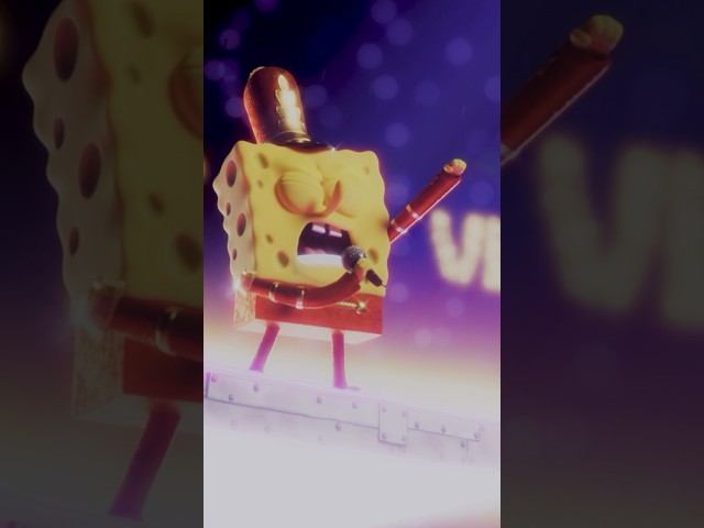 spongebob performs 'sweet victory' at super bowl LVIII! 🎤 #shorts