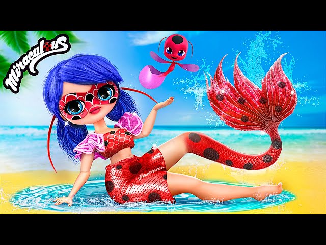 How Ladybug Became a Mermaid! 31 Underwater LOL OMG DIYs