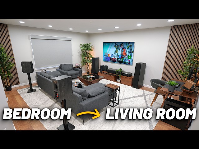 Modern Living Room Tech Setup Tour & Transformation 2024!