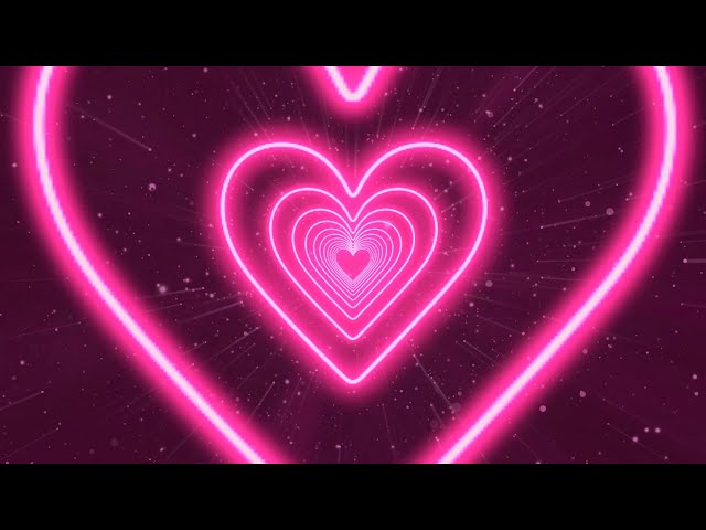 Neon Heart Background💖Pink Heart Background | Neon Heart Background Video | Wallpaper Heart