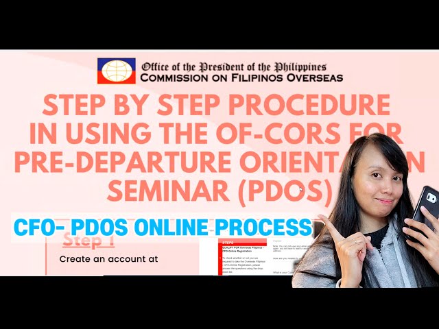 CFO - PDOS ONLINE PROCESS STEP BY STEP GUIDE FOR IMMIGRANT VISA HOLDERS
