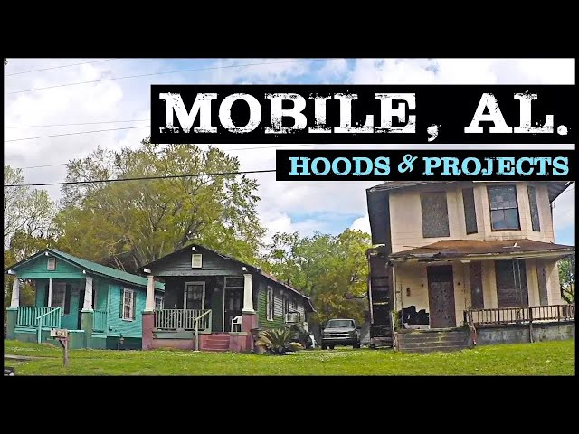MOBILE ALABAMA WORST HOODS AND PROJECTS DRIVING TOUR - 4K
