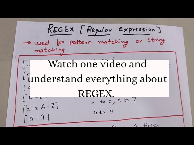 REGEX (REGULAR EXPRESSIONS) WITH EXAMPLES IN DETAIL | Regex Tutorial