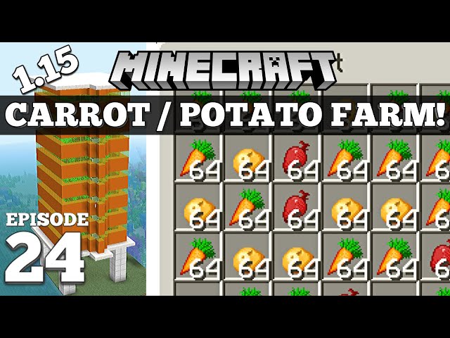 Minecraft Carrot & Potato Farm - Auto, AFK! #24