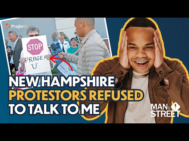 Protesters March to Block PragerU in New Hampshire Schools | Man on the Street