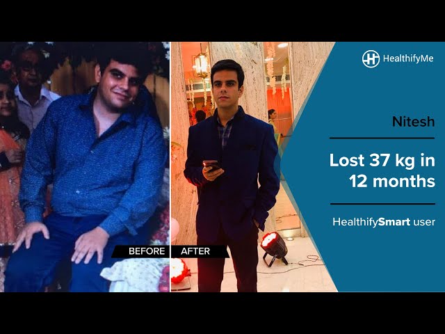 WEIGHT LOSS SUCCESS STORY - How Nitesh Lost 37 Kgs In 12 Months Using HealthifyMe App | HealthifyMe
