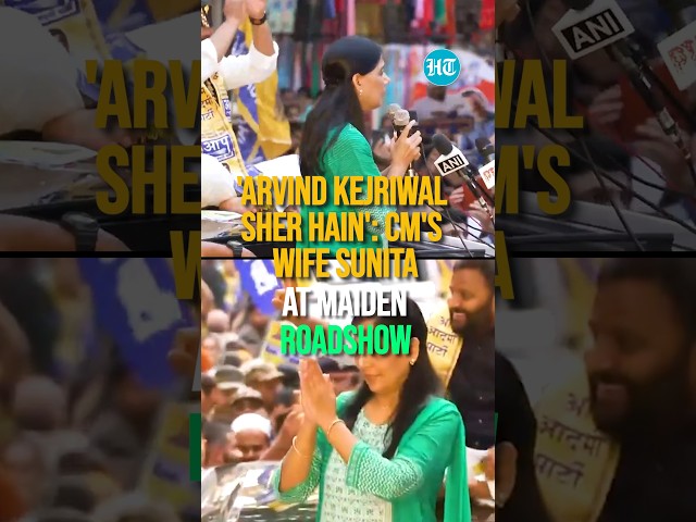'Arvind Kejriwal Sher Hain': CM's Wife Sunita At Maiden Roadshow | AAP | LS Polls