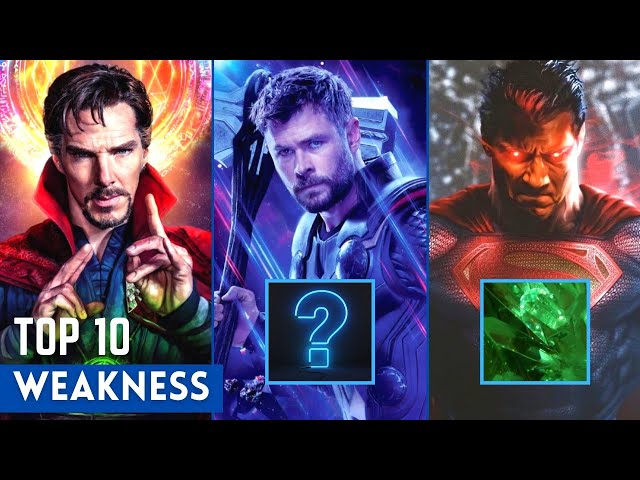 Top 10 Superhero Weakness From Marvel And DC | Weaknesses You Might Not Know About!