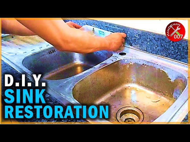 How to Restore Stainless Steel Sink w/ Sandpaper | Kitchen Sink Restoration to Save Money & Time