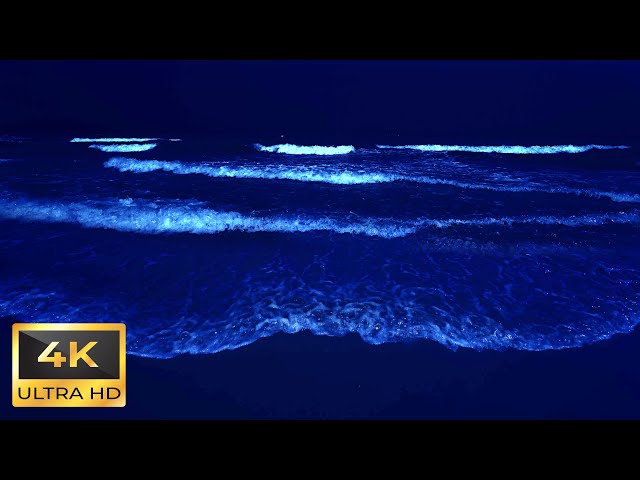 Instantly Stress Relieve With Ocean Sounds at Night | Perfect Sounds for Relaxation & Deep Sleep 4K