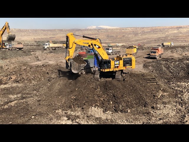 Caterpillar 6015B Excavator Loading Trucks 30 Minutes Movie - Sotiriadis Brothers