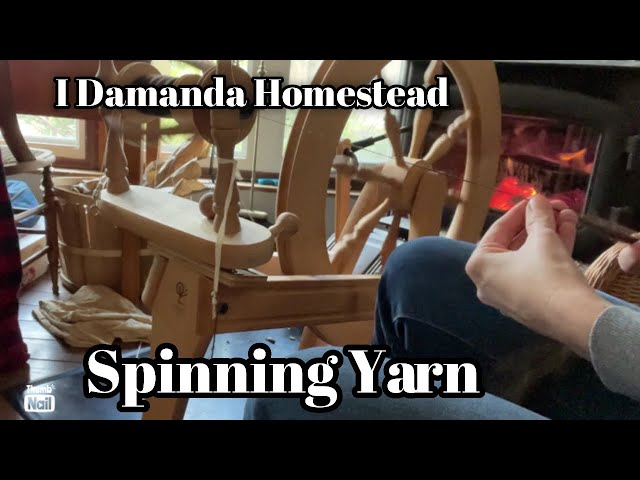 Spinning Yarn By the Woodstove, Early Spring, No Garden Chores Yet!