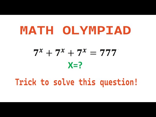 Quiz no 14 | Nice Exponential Problem | Math Olympiad | How to solve this Challenge?