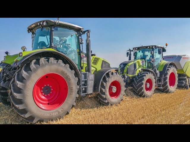 Claas Tractors with Claas Quadrant baling press