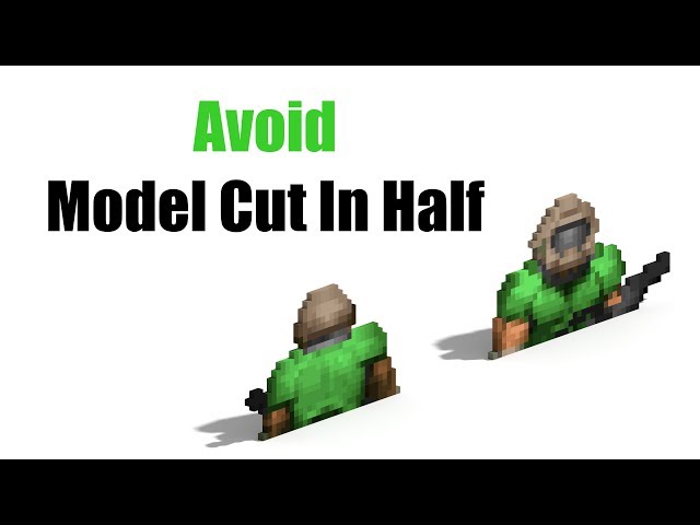 How To Avoid Model Cut in Half in MagicaVoxel