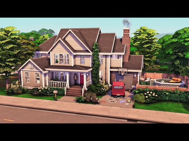 Realistic Suburban Family Home | The Sims 4 Speed Build