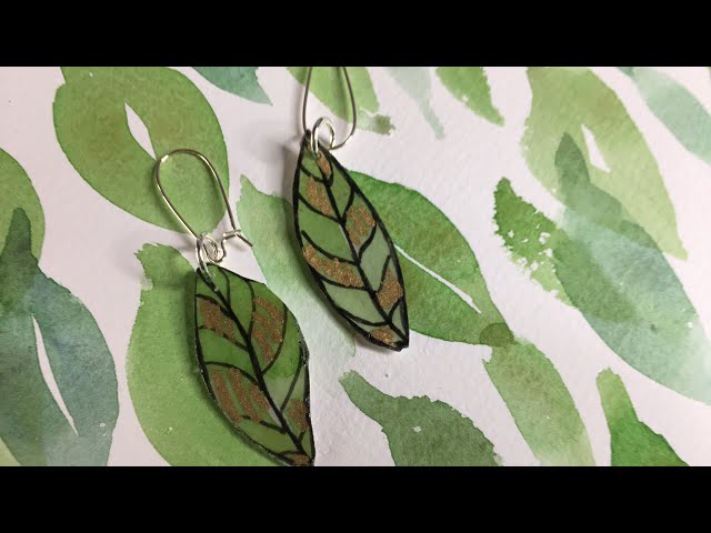 Creating Watercolor Earrings with Paper & Adding Resin  (MY PROCESS LIVE)