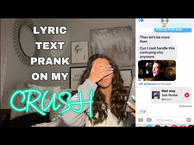 Lyric Text PRANK on my CRUSH (HE ASKED ME OUT?!?)