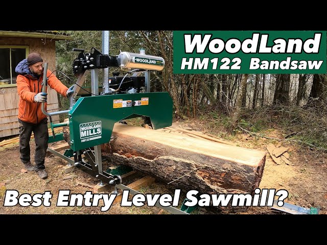Woodland HM122 Bandsaw mill setup and Milling & Review