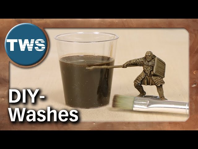 Tutorial: how to mix own acrylic WASHES & SHADES for terrain & miniature painting (paints, TWS)