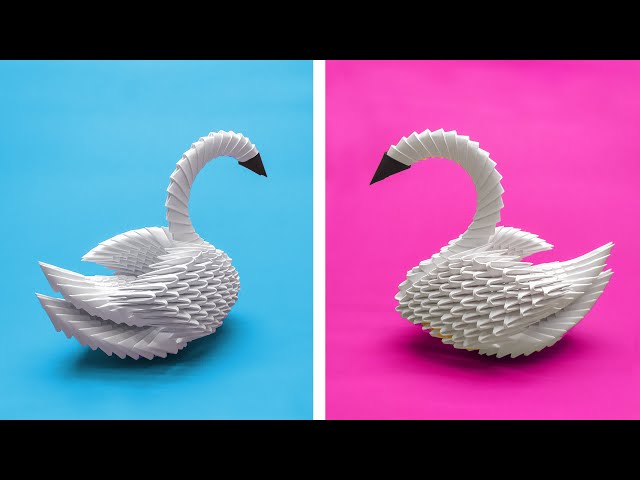 How to make a 3D origami Beginner's Swan
