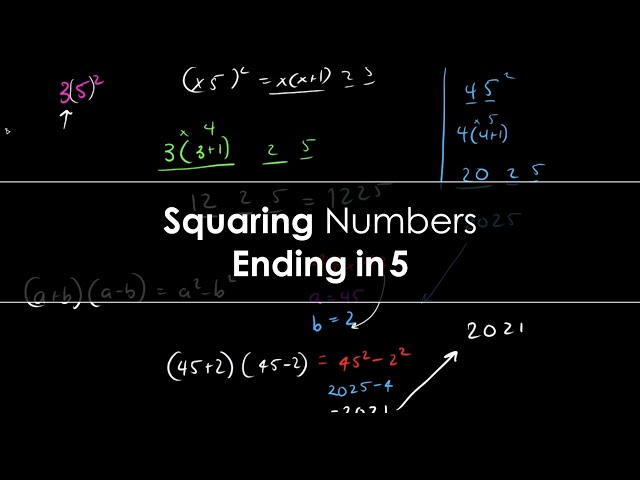 Squaring Numbers Ending in 5 - Auxin Essentials