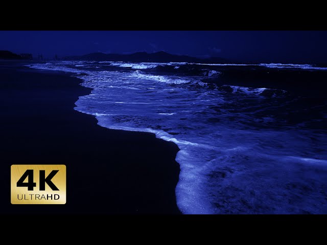 Ocean Sounds For Deep Sleep 4K | Fall Asleep With Gentle Waves Rolling Continuously At Night