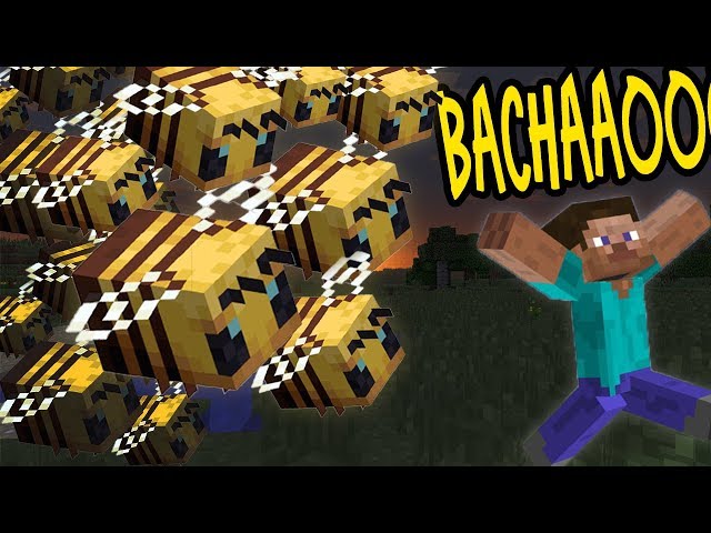 Me VS 100 BEES in Minecraft