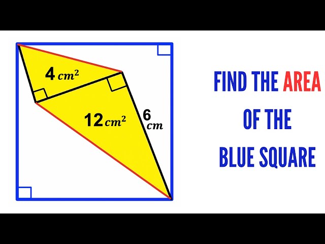 Can you find area of the Blue Square? | (Fun Geometry Problem) | #math #maths | #geometry