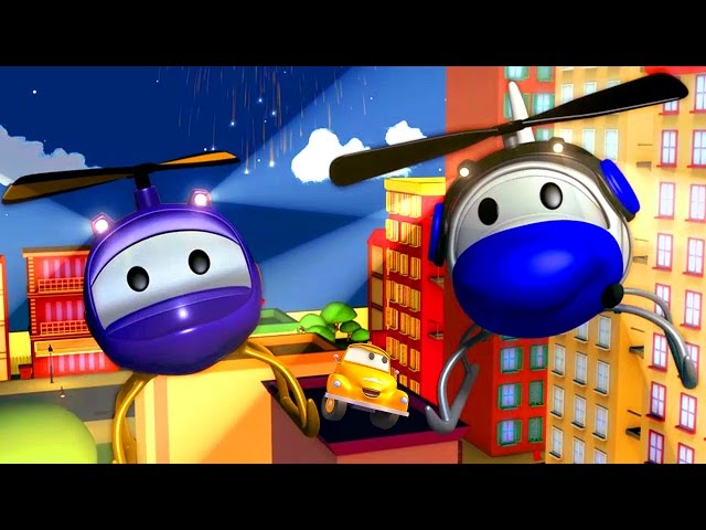 Tom der Abschleppwagen und Hector der Helikopter in Car City | Lastwagen Bau-Cartoon-Serie Kinder